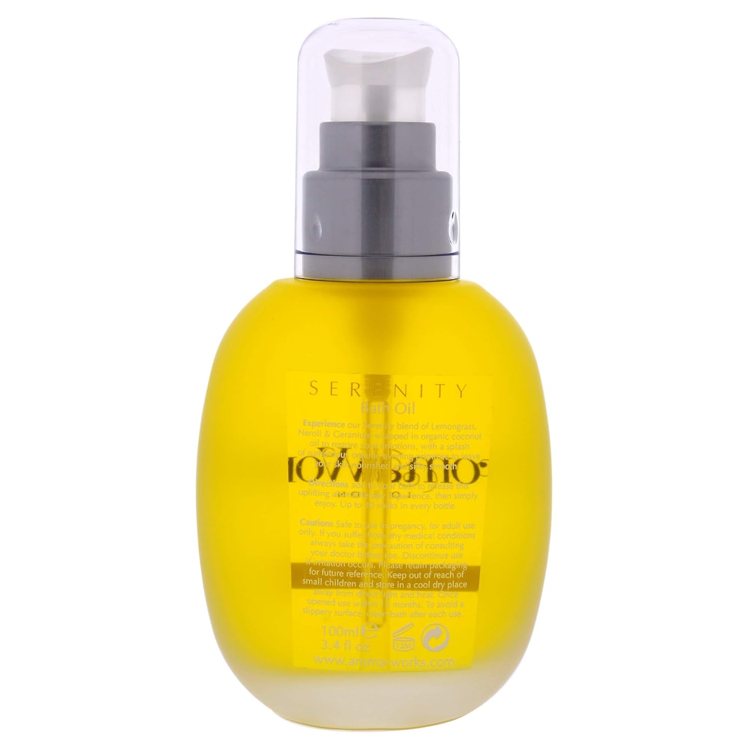 Aromaworks Serenity Bath Oil - 100% Pure Essential Oils - Soothes Away Stress - Uplifts And Energizes Mind - Leaves Skin Nourished - Naturally Scented - Vegan - Suitable For All Skin Types - 3.4 Oz