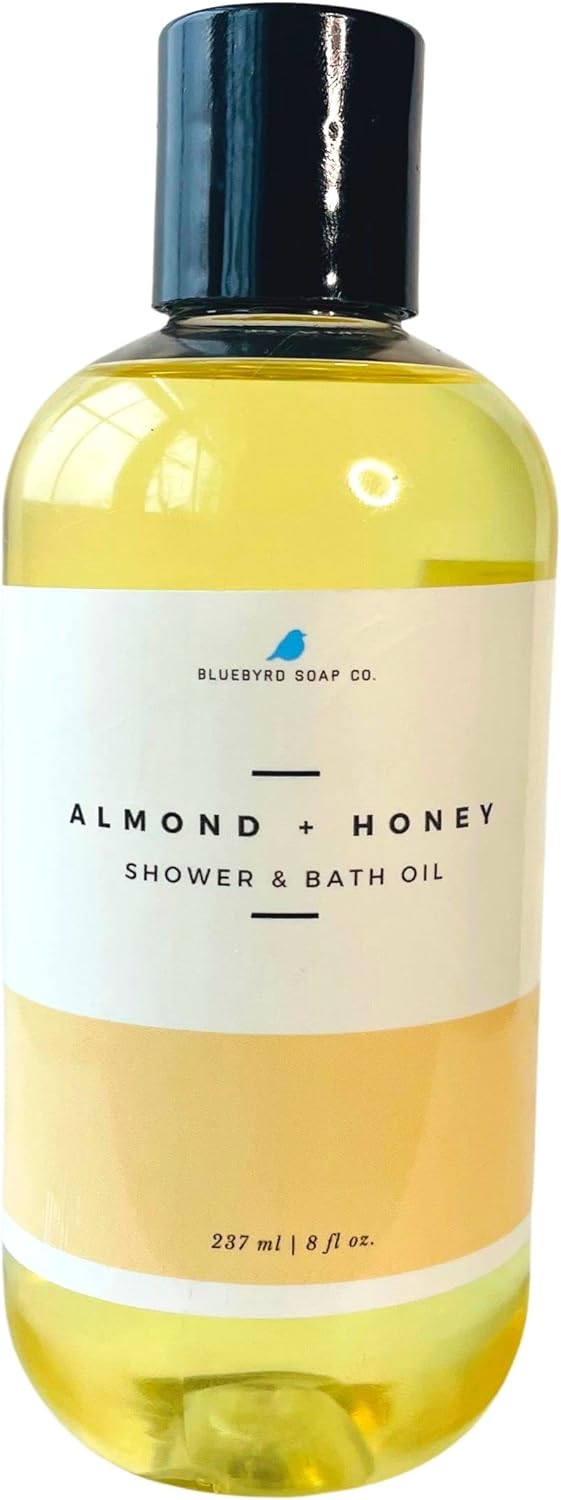 Bluebyrd Soap - White Tea Shower Oil & Bath Oil | Hydrating Plant Based Oils for Bath & Shower | Natural Body Oil Moisturizer | Revitalizing Clean Beauty Bath Oil (White Tea)