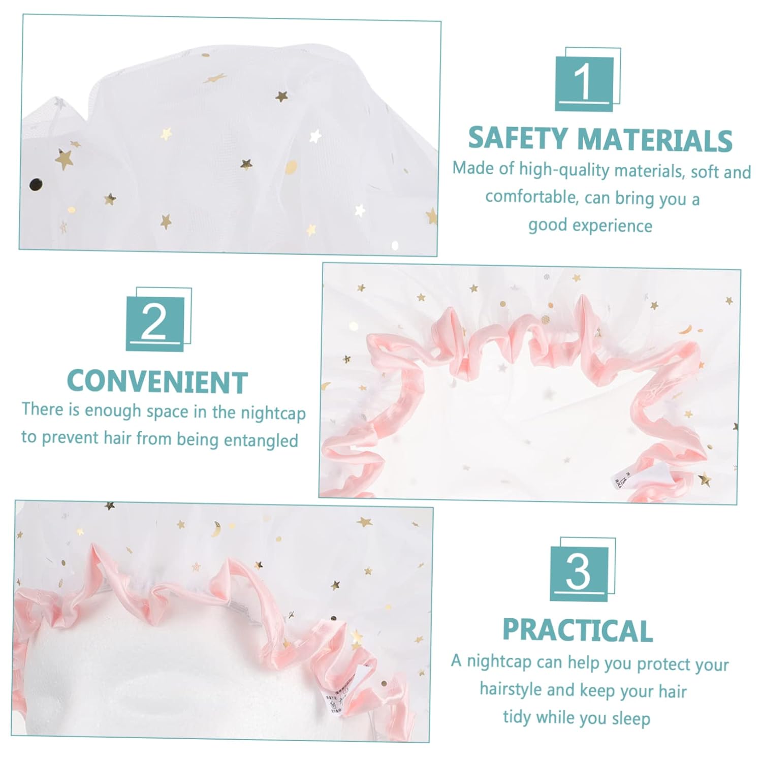 Angoily 2pcs Beauty Hat Women Spa Cap Modern Shower Cap Hair Salon Cap Elastic Bath Caps Chemo Cap Bath Accessories Hair Cap for Shower Spa Hair Caps Girl Hats Satin Hair Mask Miss Muslim