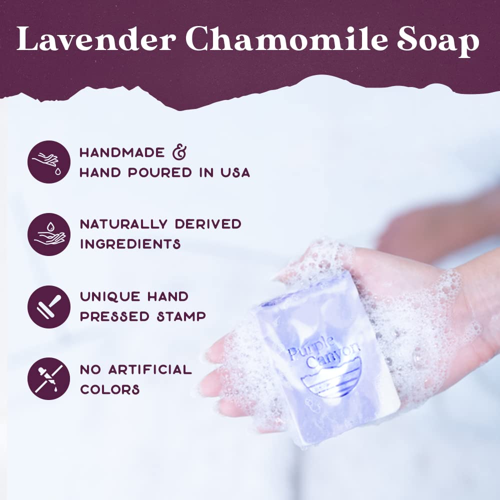 Purple Canyon Mystic Spa Box | 7 Piece Full Size Lavender Spa Kit for Self Care | Bath and Body Gifts for Women