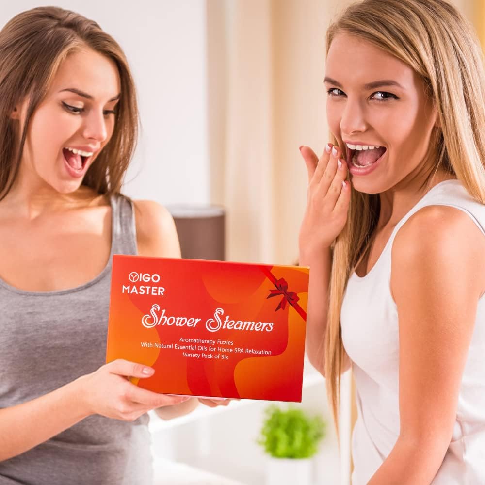 Shower Steamers Shower Bombs Aromatherapy Set of 6, SPA Gifts. Perfect Gifts for Birthday, Mother's Day, Valentine's Day, Easter Day