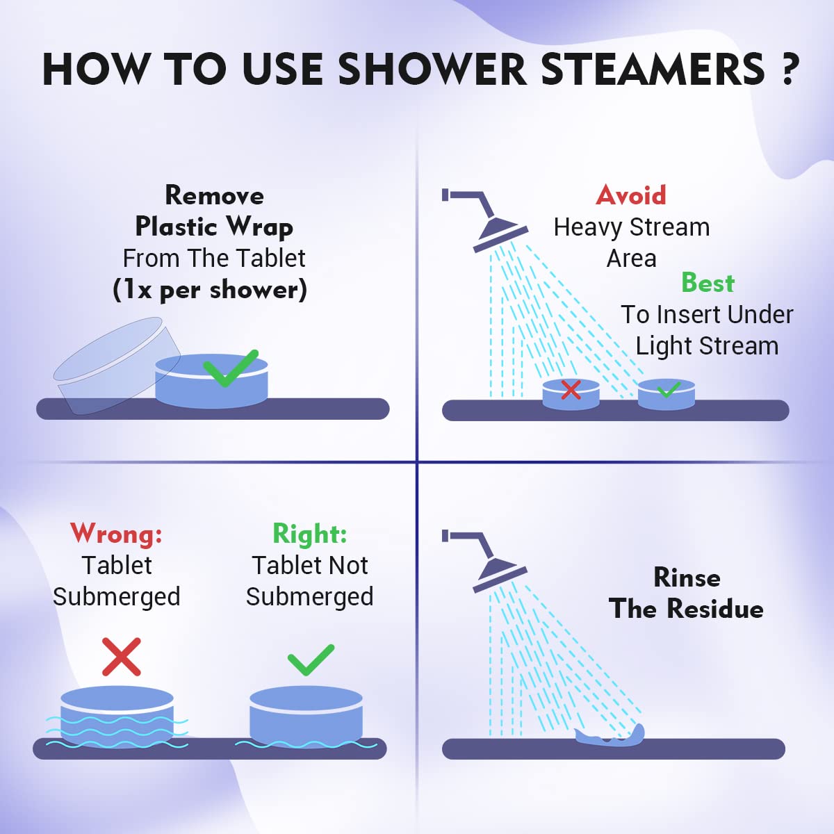 Effiland Aromatherapy Shower Steamers Shower Gifts,Soap Holder Set, 6-Pack Shower Bombs,Gift for Women,Relaxing Self Care