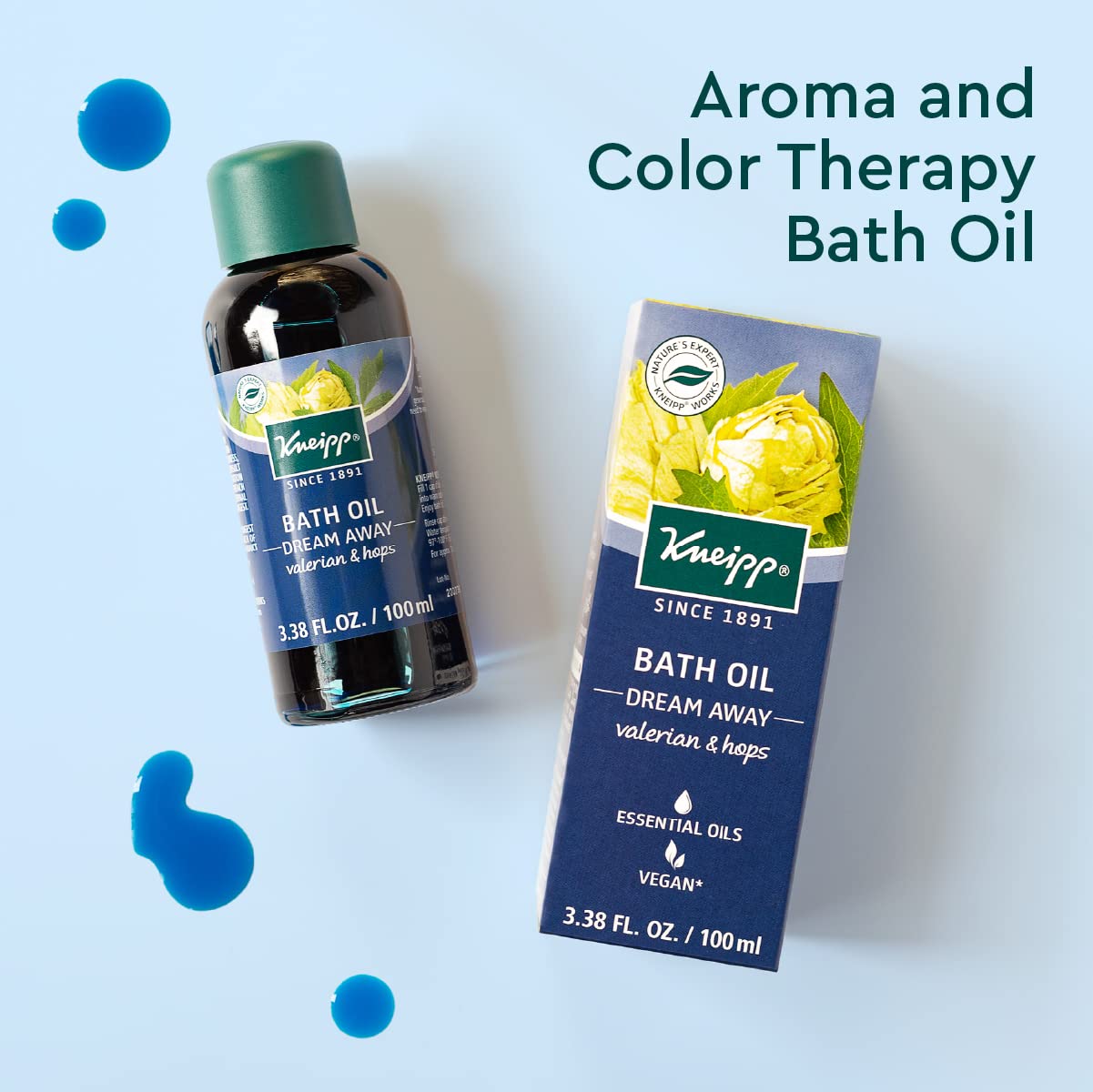 Kneipp Eucalyptus Herbal Bath Oil with Eucalyptus Essential Oil, 3.38 fl oz.