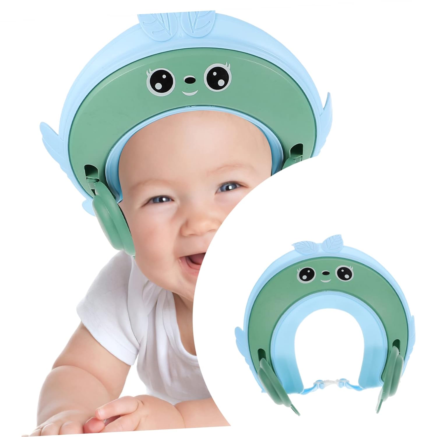 KOMBIUDA shampoo cap baby shower hat baby bath head protectors baby shampoo guard baby head wash cap protections bath caps infant shower cap baby crown bath products toddler child plastic