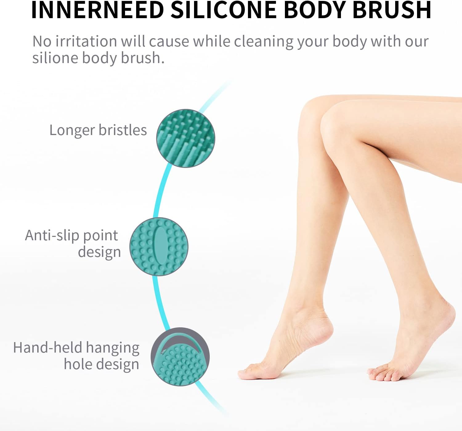 Silicone Body Scrubber, Silicone Loofah, Body Wash Scrubber, Body Scrub Brush, Body Scrubbers for Use in Shower, Silicone Loofah Body Scrubber, Exfoliating Body Scrubber Mens Women, Gifts for Mens