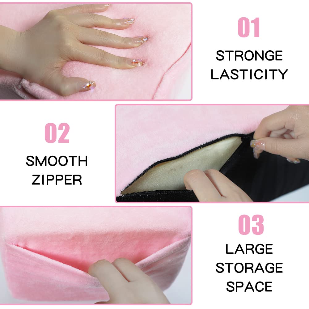 MNpartnery Salon Eyelash Extension Neck Pillow - Comfortable Velvet Beauty Memory Foam Pillow,to Protect The Neck When Used for Lash Extension Grafting Make Up (Black)