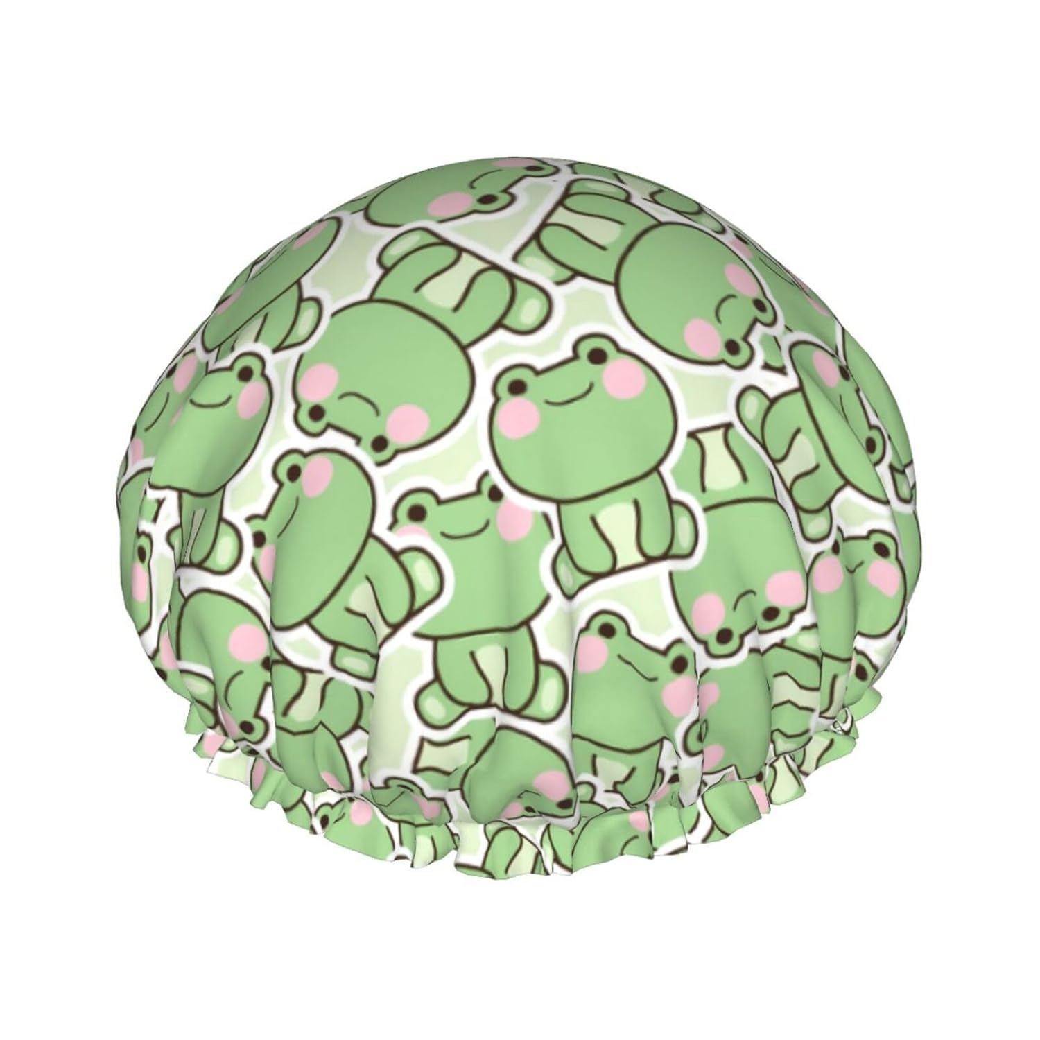 Rubber Ducks Shower Cap For Women Reusable Waterproof Double Layers Bath Cap Hair Protection Elastic Ladies Spa Salon Shower Hat