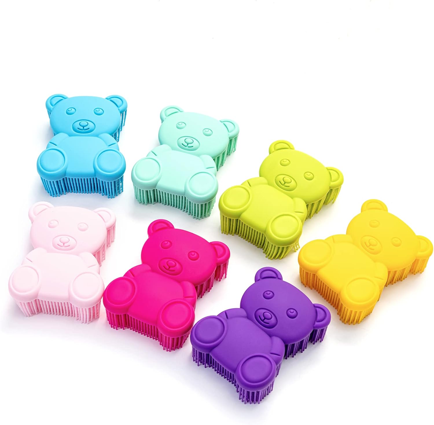 Premium Sensory Brush for Kids or Autism,Soft Silicone Body Scrubber,2 in 1 Sensory Room Occupational Therapy Sensory Brushes,Silicone Loofah,Pets Shower Brush Bath Brush Shampoo Brush(Whale-Teal)