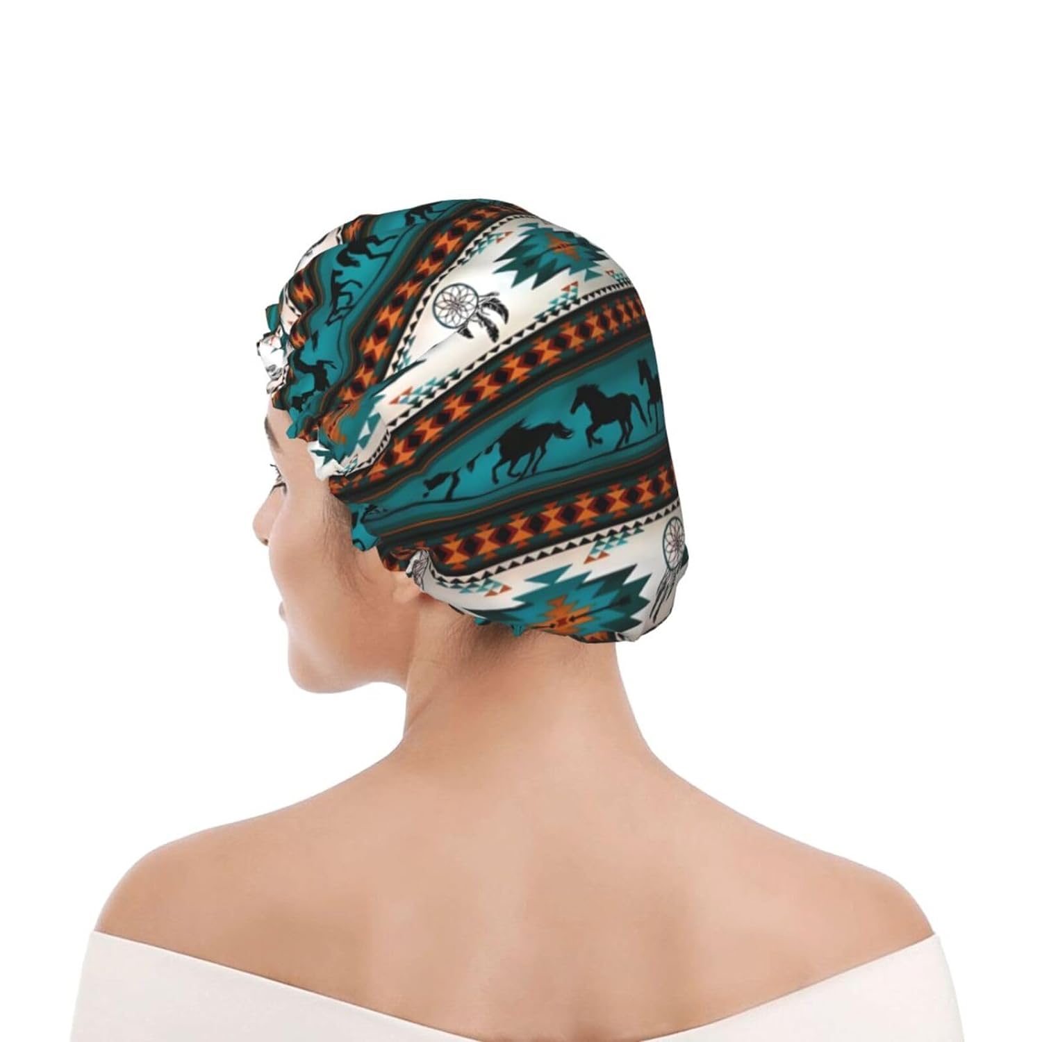 Rubber Ducks Shower Cap For Women Reusable Waterproof Double Layers Bath Cap Hair Protection Elastic Ladies Spa Salon Shower Hat