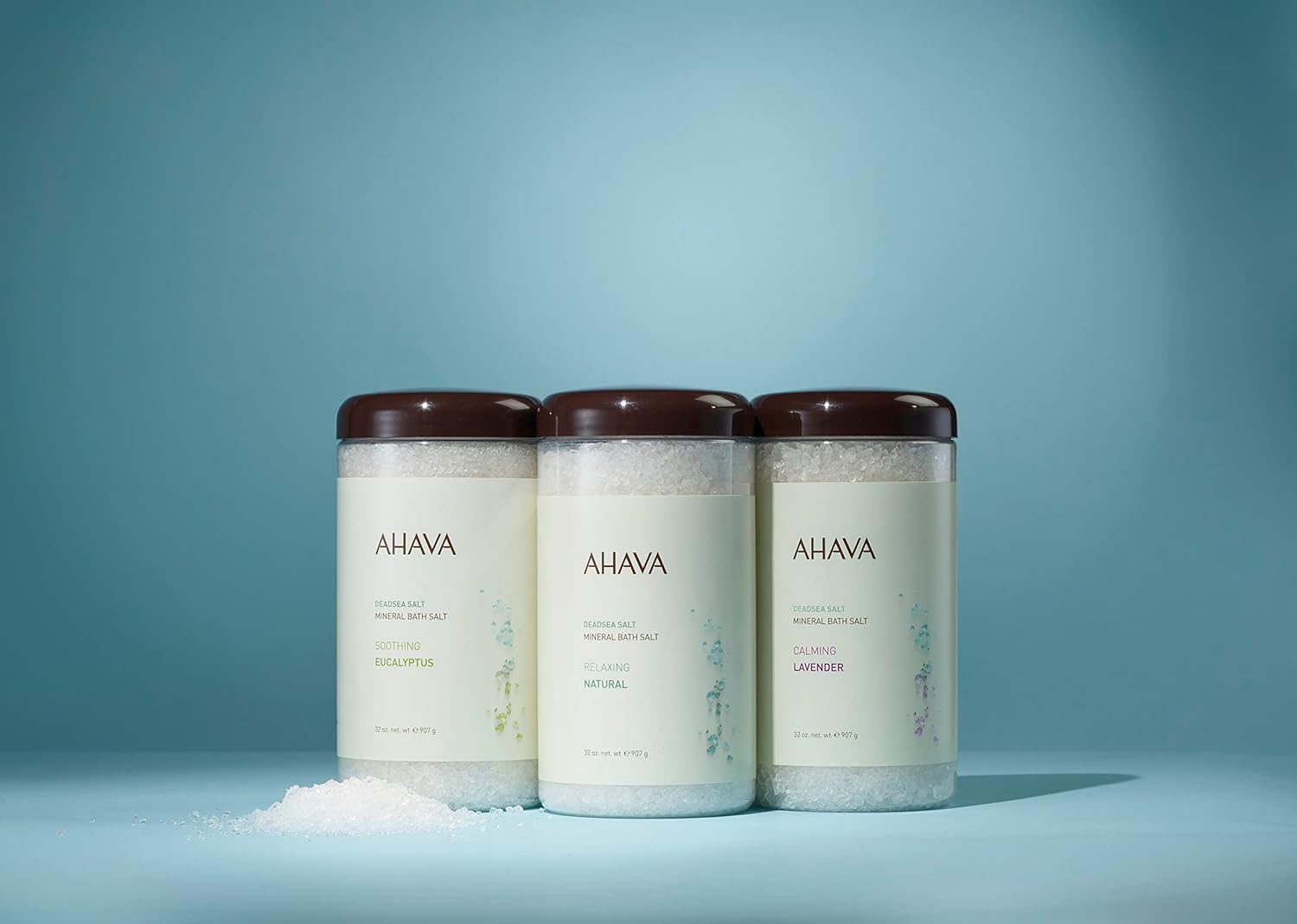 AHAVA Dead Sea Mineral Bath Salt- Intense Relaxation for Body & Mind, Elevates Moisture, Softens & Eases Sore Muscles, Enriched by Exclusive Dead Sea Salt & Osmoter blend, 32 oz