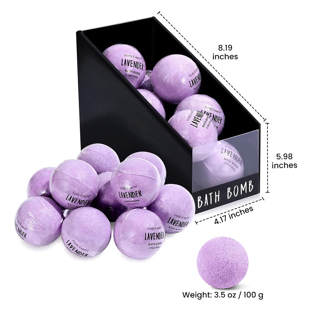 Bath Bombs for Women, BODY & EARTH 10 X 3.5 oz Ocean Bath Bomb Gift Sets Essential Oils Handmade Birthday Gift Idea for Family, Women, Men, Mother's Day Gifts for Women