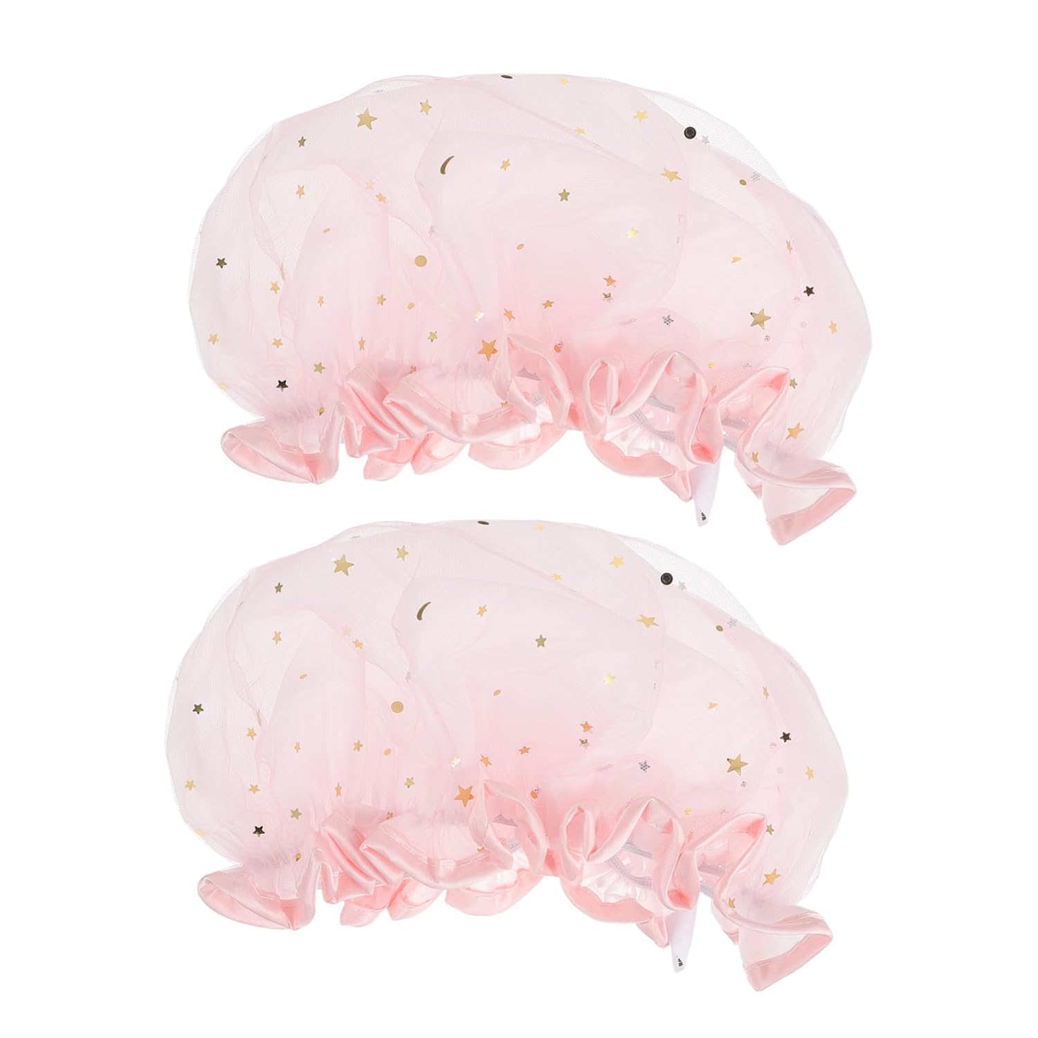 Angoily 2pcs Beauty Hat Women Spa Cap Modern Shower Cap Hair Salon Cap Elastic Bath Caps Chemo Cap Bath Accessories Hair Cap for Shower Spa Hair Caps Girl Hats Satin Hair Mask Miss Muslim
