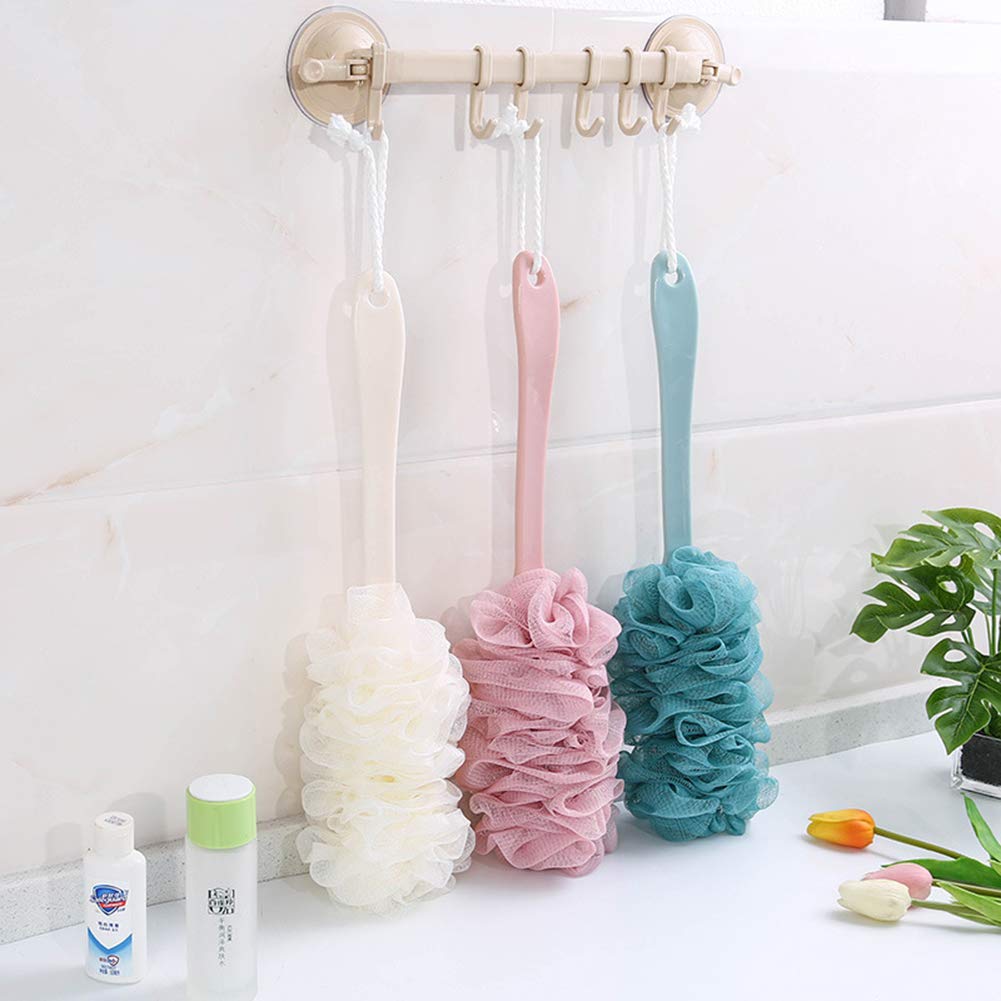Arswin Back Scrubber for Shower, Loofah Long Handle Bath Body Brush, Soft Nylon Mesh Sponge On a Stick for Shower Men Women Kids Elderly, Exfoliating Scrub Cleaning Luffa for All Kinds of Skin(Blue)