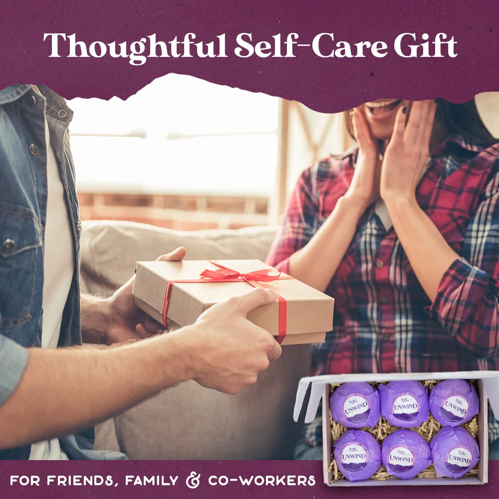 Purple Canyon Eucalyptus Bath Bombs for Women | Energizing Mint and Eucalyptus Bath Bomb with Natural Essential Oils | Gift Set of 6