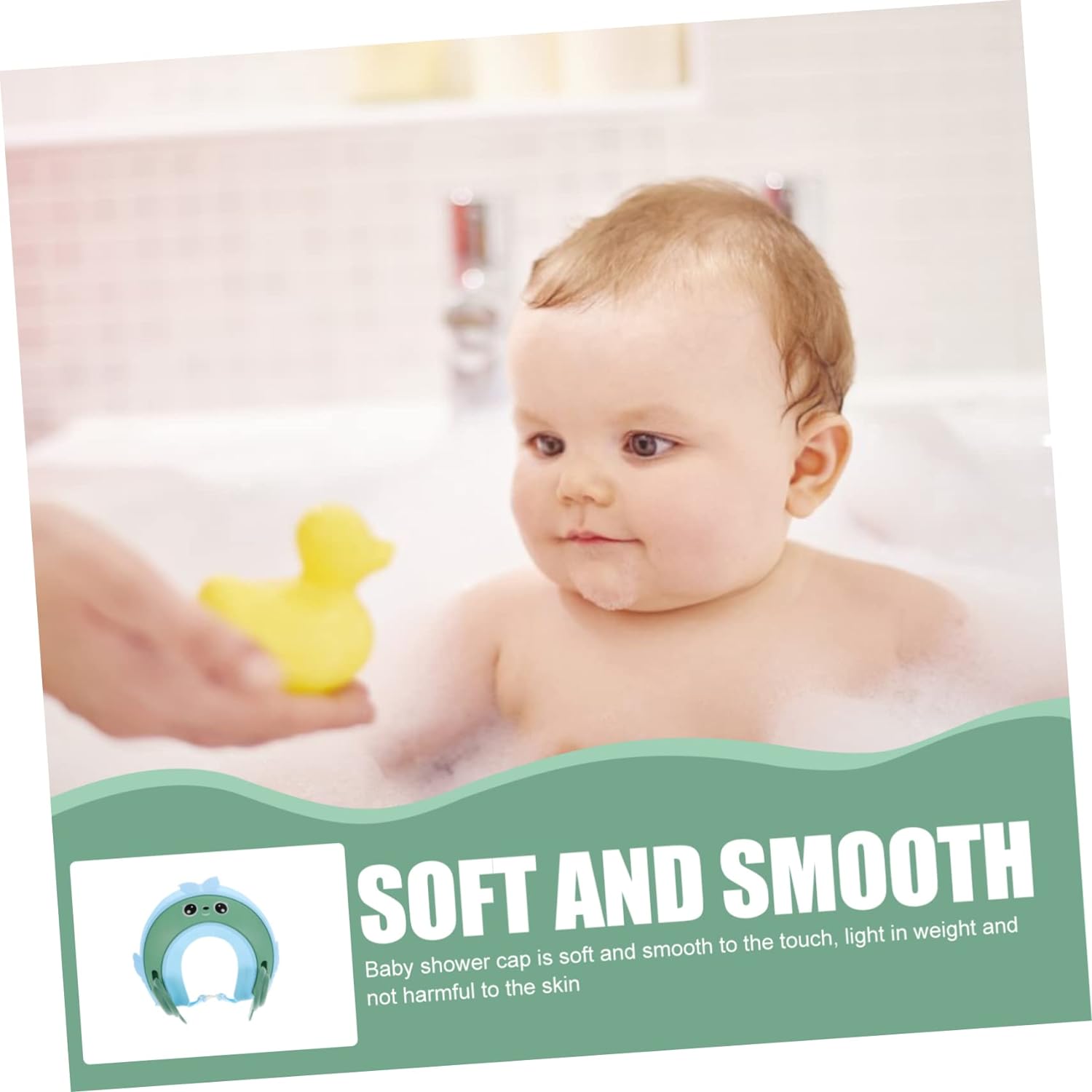 KOMBIUDA shampoo cap baby shower hat baby bath head protectors baby shampoo guard baby head wash cap protections bath caps infant shower cap baby crown bath products toddler child plastic