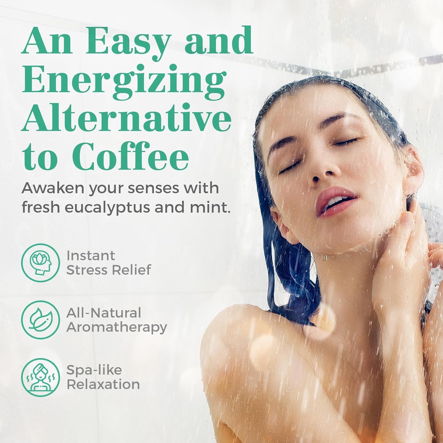 Shower Steamers Aromatherapy for Women or Men, Organic with Eucalyptus &Mint Essential Oil, 6 Pack Shower Bombs Birthday Gift