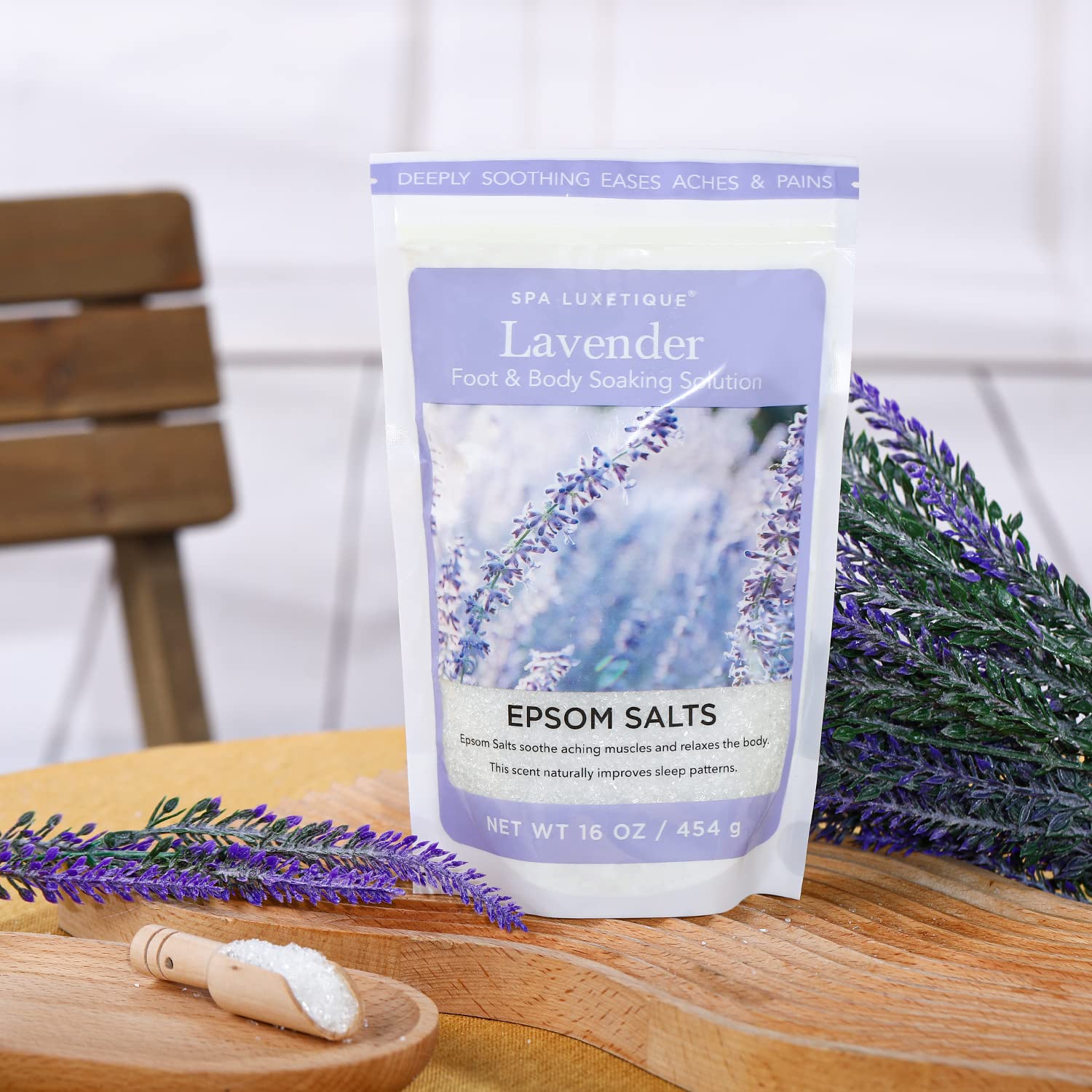 Epsom Salts for Soaking, Spa Luxetique Bath Salts for Women Relaxing Gifts Set with Lavender, Vanilla and Coconut Scent Bath Set with Tea Tree Oil Gifts for Mom Christmas Gifts