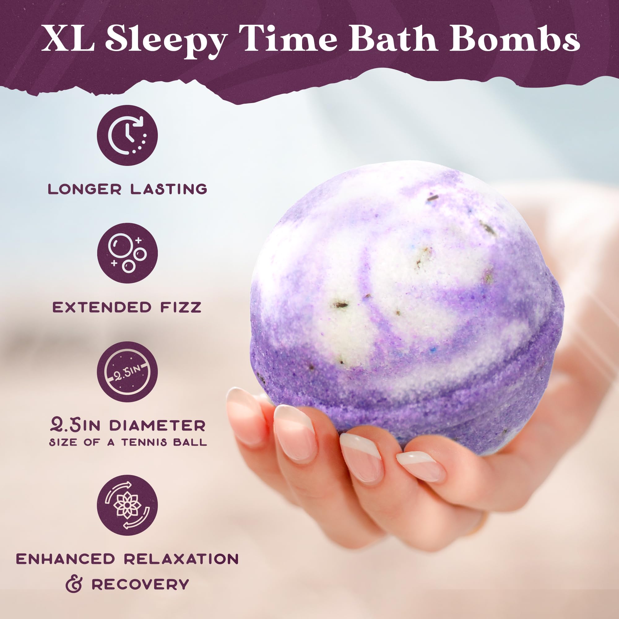 Purple Canyon Eucalyptus Bath Bombs for Women | Energizing Mint and Eucalyptus Bath Bomb with Natural Essential Oils | Gift Set of 6