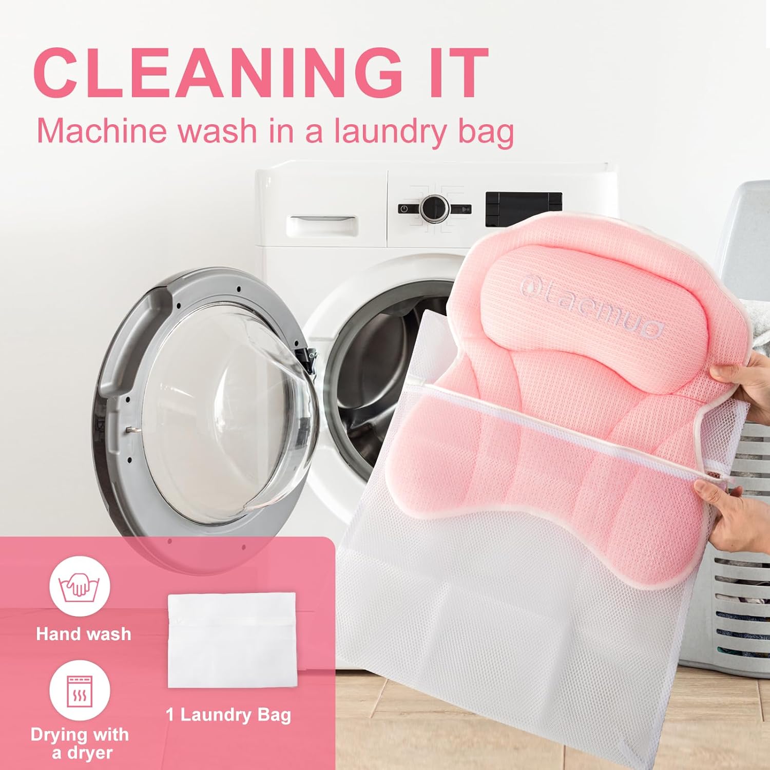 Olaemuo Bath Pillow Ergonomic Bathtub Pillow, Bath Bathtub Pillows for Tub for Head and Neck Mesh Bath Tub Pillow Headrest Luxury Bath Tub Shower Pillow for Bubble Bath with 6 Suction Cups-Light Green