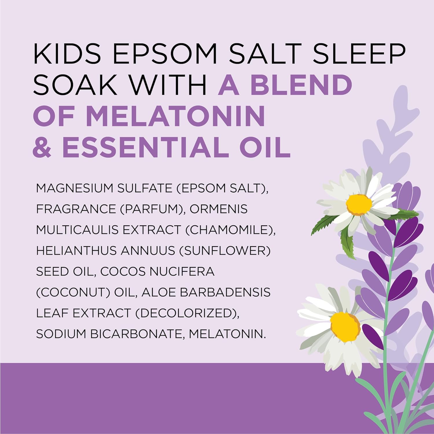 Dr Teal's Kids Gentle Epsom Salt Soak, Sleep Blend with Melatonin, Lavender & Chamomile Essential Oil, 2 lbs (Pack of 3) (Packaging May Vary)