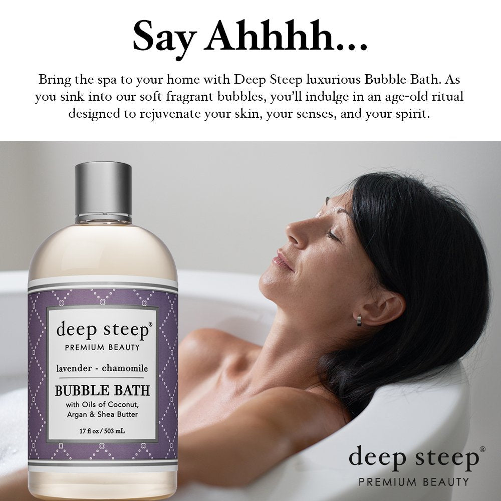 Deep Steep Classic Bubble Bath Lavender Vanilla 17 Ounce