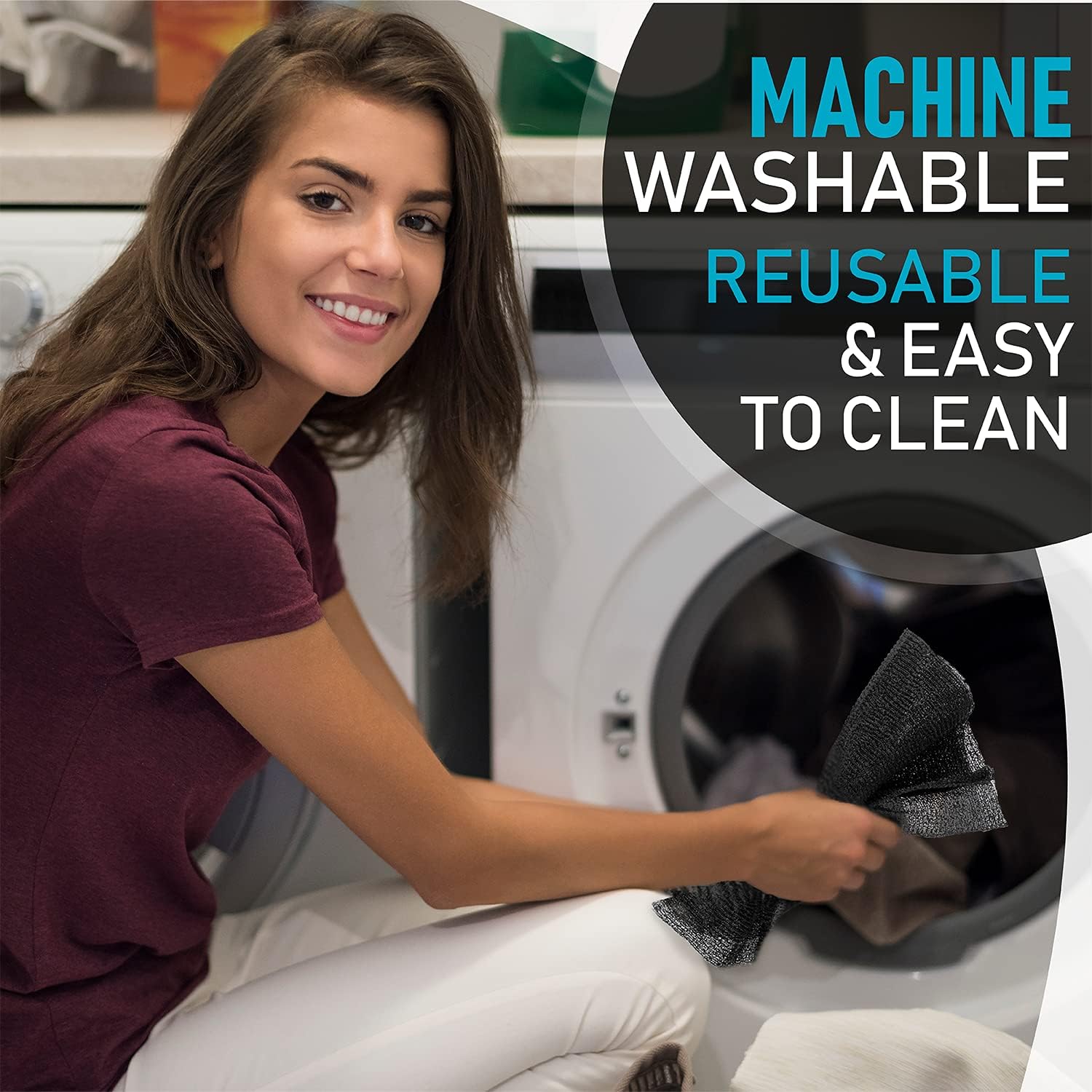 Exfoliating Body Washcloth Variety Pack (3pc) - Soft, Medium & Hard - Nylon Body Scrub Cloth (11.8" X 35.4") - Ideal Bath Shower Back Scrubber for Men & Women - Enhances Skin Beauty