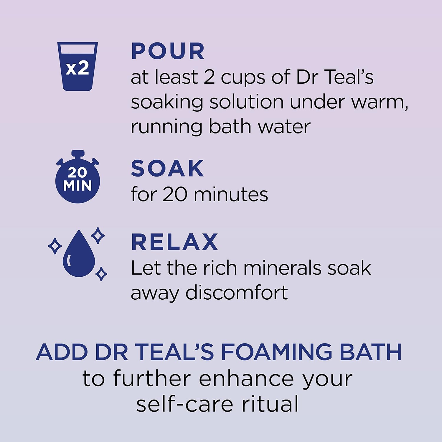 Dr Teal's Epsom Salt Soaking Solution, Soothe & Sleep, Lavender, 3lbs (Packaging May Vary)
