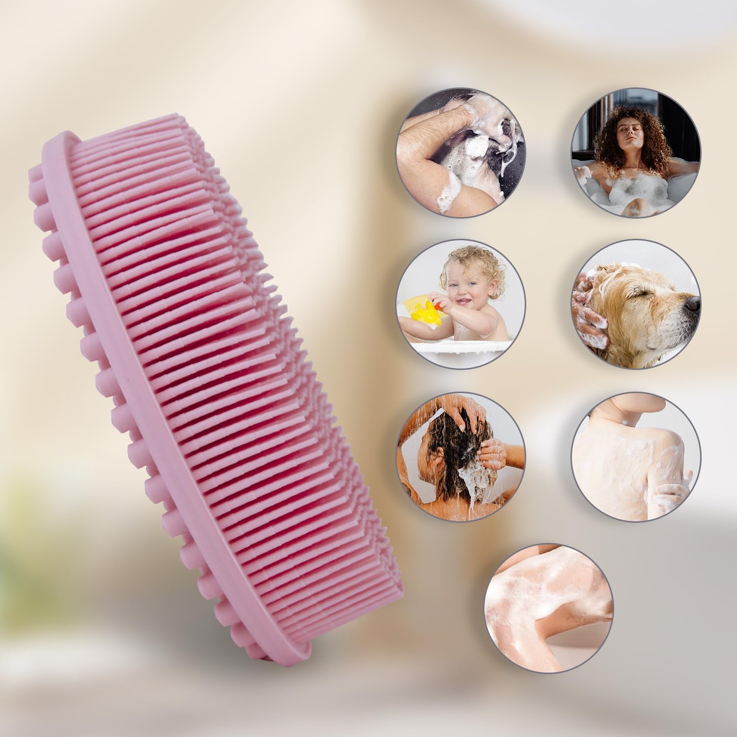 Silicone Body Scrubber, Silicone Loofah, Body Wash Scrubber, Body Scrub Brush, Body Scrubbers for Use in Shower, Silicone Loofah Body Scrubber, Exfoliating Body Scrubber Mens Women, Gifts for Mens