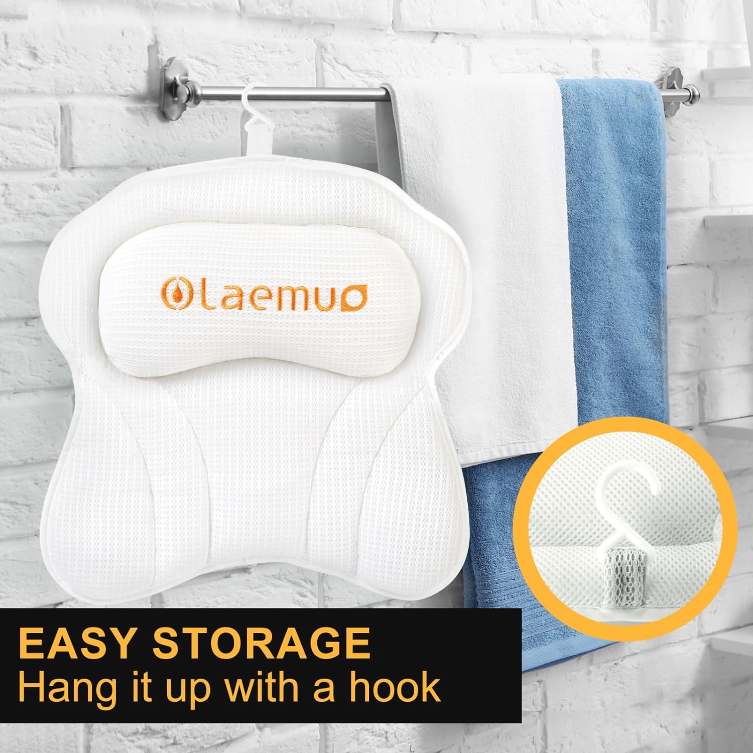 Olaemuo Bath Pillow Ergonomic Bathtub Pillow, Bath Bathtub Pillows for Tub for Head and Neck Mesh Bath Tub Pillow Headrest Luxury Bath Tub Shower Pillow for Bubble Bath with 6 Suction Cups-Light Green