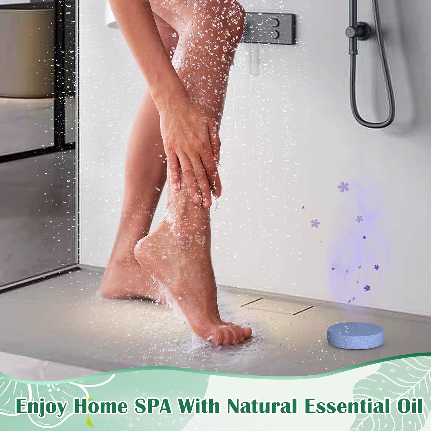 TUWESEN Shower Steamers Aromatherapy, SPA Kit, 8 PCS Shower Steamers for Women, Shower Bombs with Essential Oils-Self Care & Relaxation Birthday Gifts for Women and Men. Purple Romantic Set