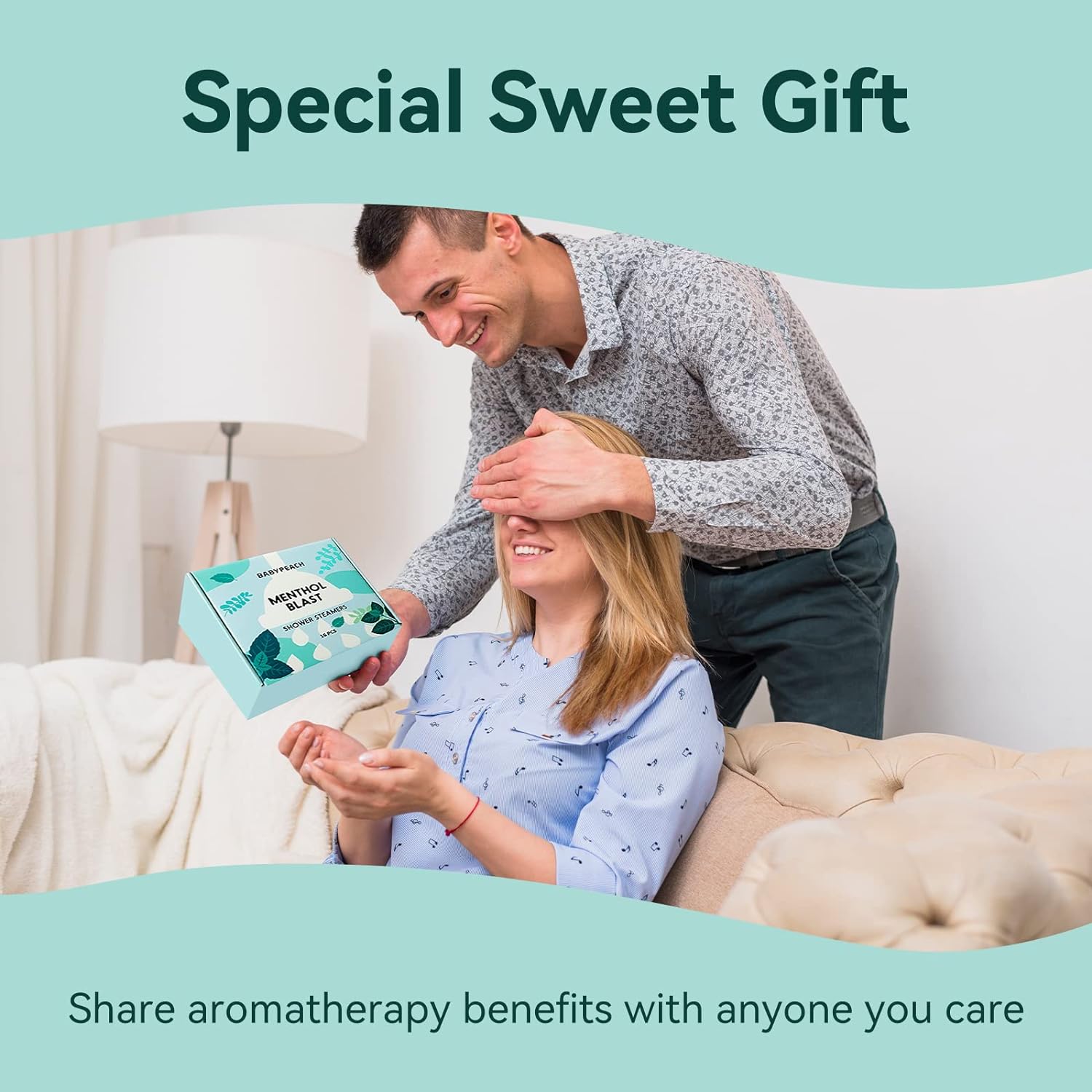 Shower Steamers Aromatherapy 6 Packs Shower Tablets with Essential Oil for Home SPA & Self Care, Stress Relief, Birthday Gifts for Women and Men, Eucalyptus Shower Bath Bombs - BABYPEACH