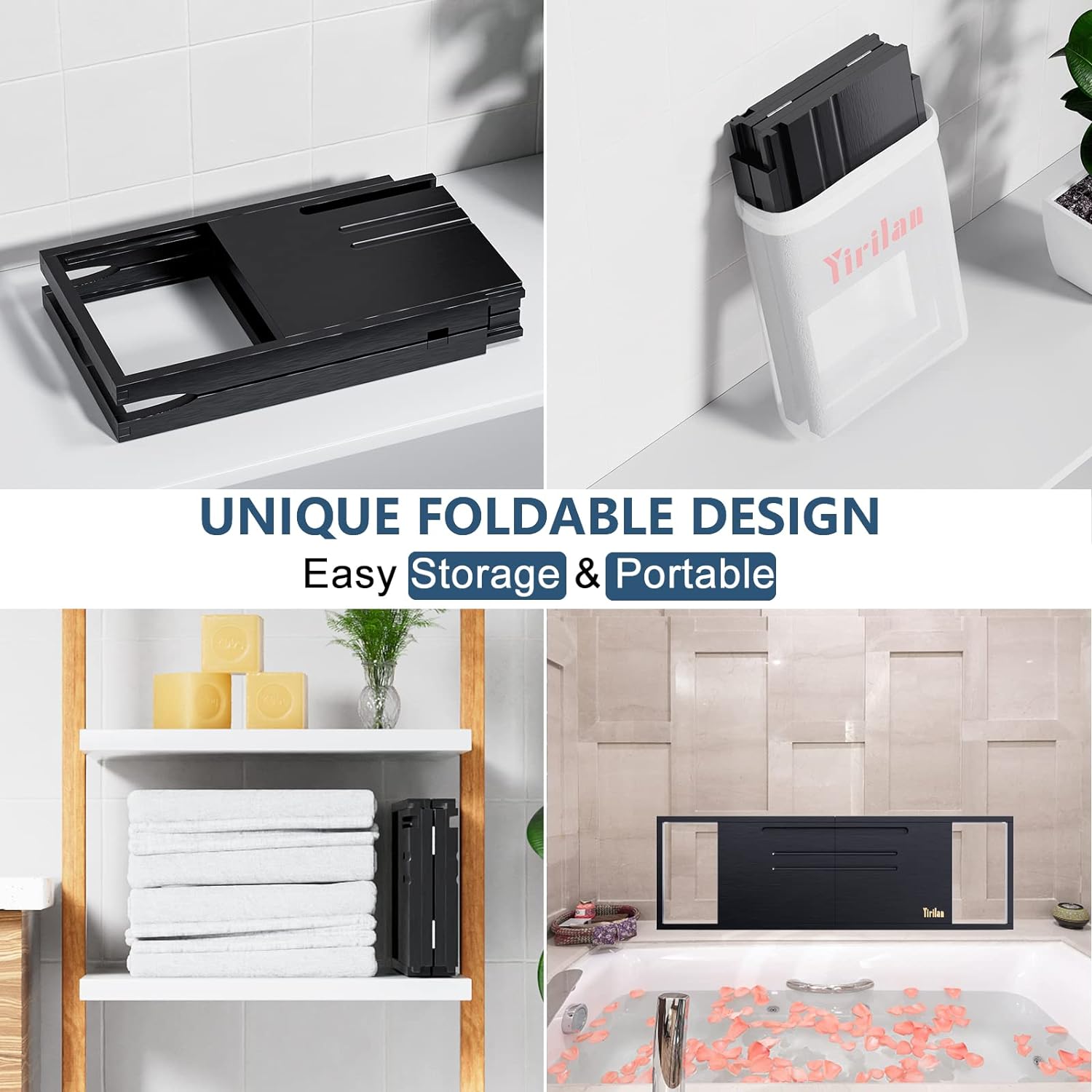 Luxury Bathtub Tray Caddy - Expandable Bath Tray - Unique House Warming Gifts, New Home, Anniversary & Wedding Gifts for Couple, Bridal Shower Gift for Women