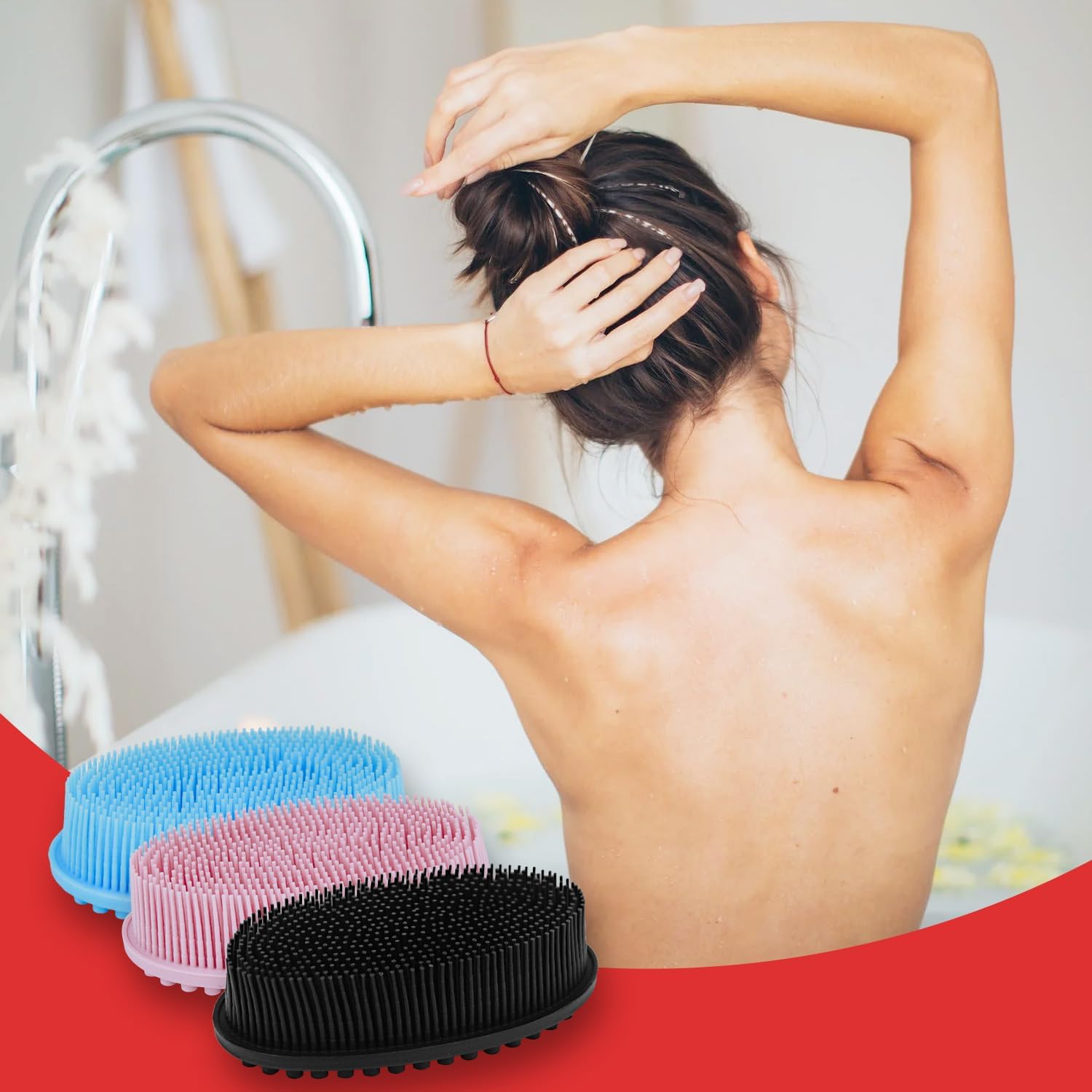 Silicone Body Scrubber, Silicone Loofah, Body Wash Scrubber, Body Scrub Brush, Body Scrubbers for Use in Shower, Silicone Loofah Body Scrubber, Exfoliating Body Scrubber Mens Women, Gifts for Mens