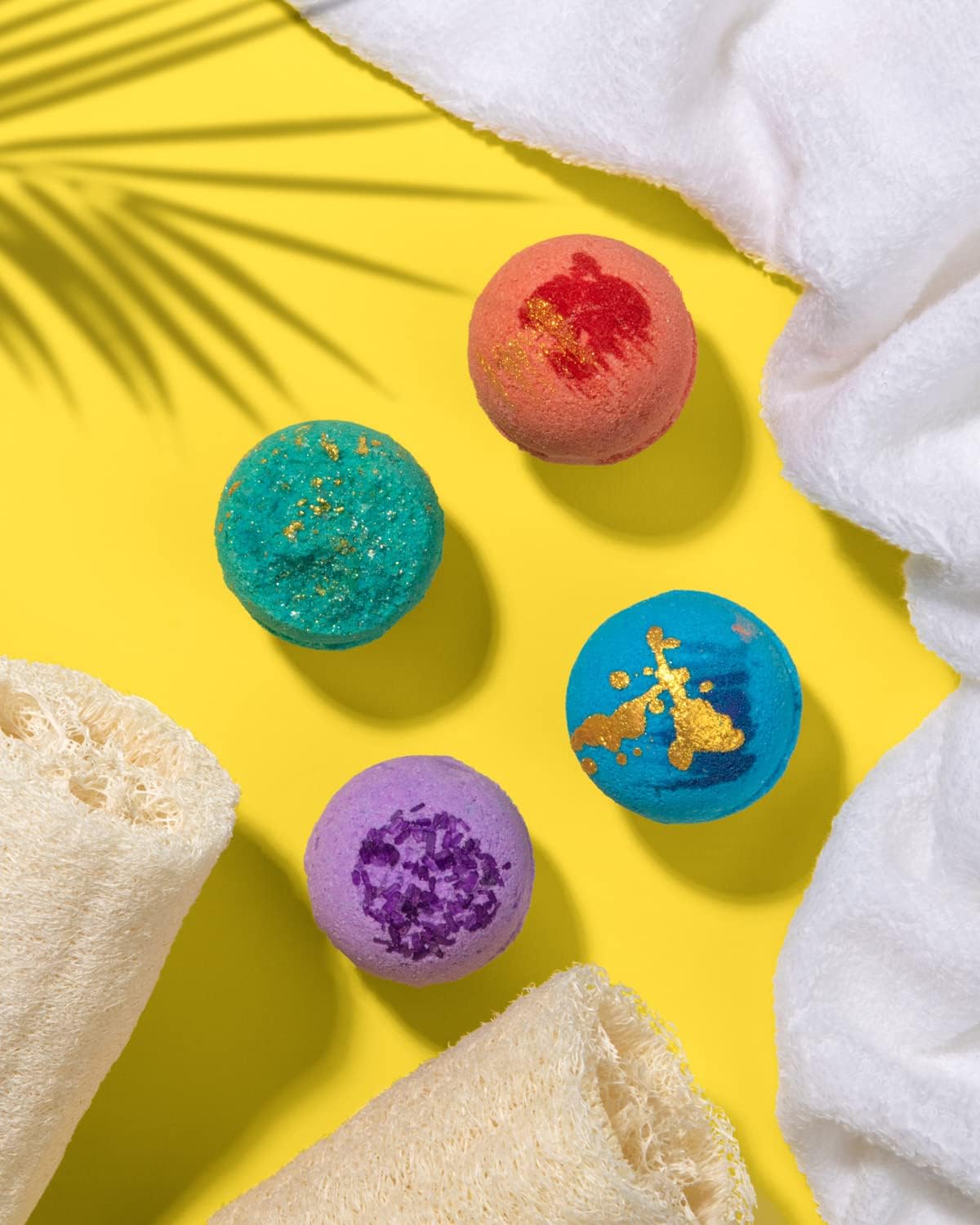 LifeAround2Angels Galaxy Bath Bombs Gift Set 4 100% Handmade in USA Fizzies Shea & Coco Butter Dry Skin Moisturize, Perfect for Bubble & Spa Bath. Birthday Baby Bridal Shower Gift idea