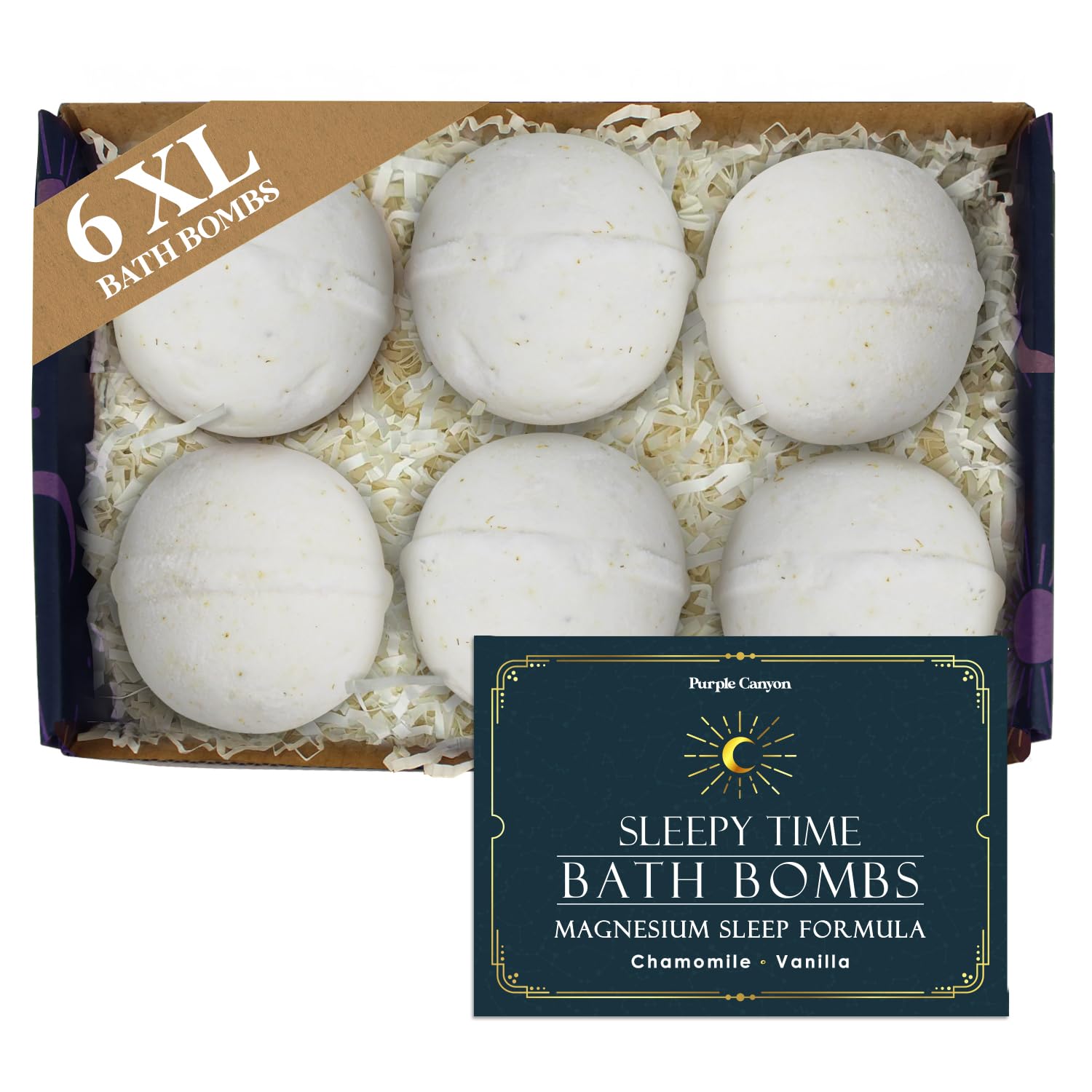 Purple Canyon Eucalyptus Bath Bombs for Women | Energizing Mint and Eucalyptus Bath Bomb with Natural Essential Oils | Gift Set of 6