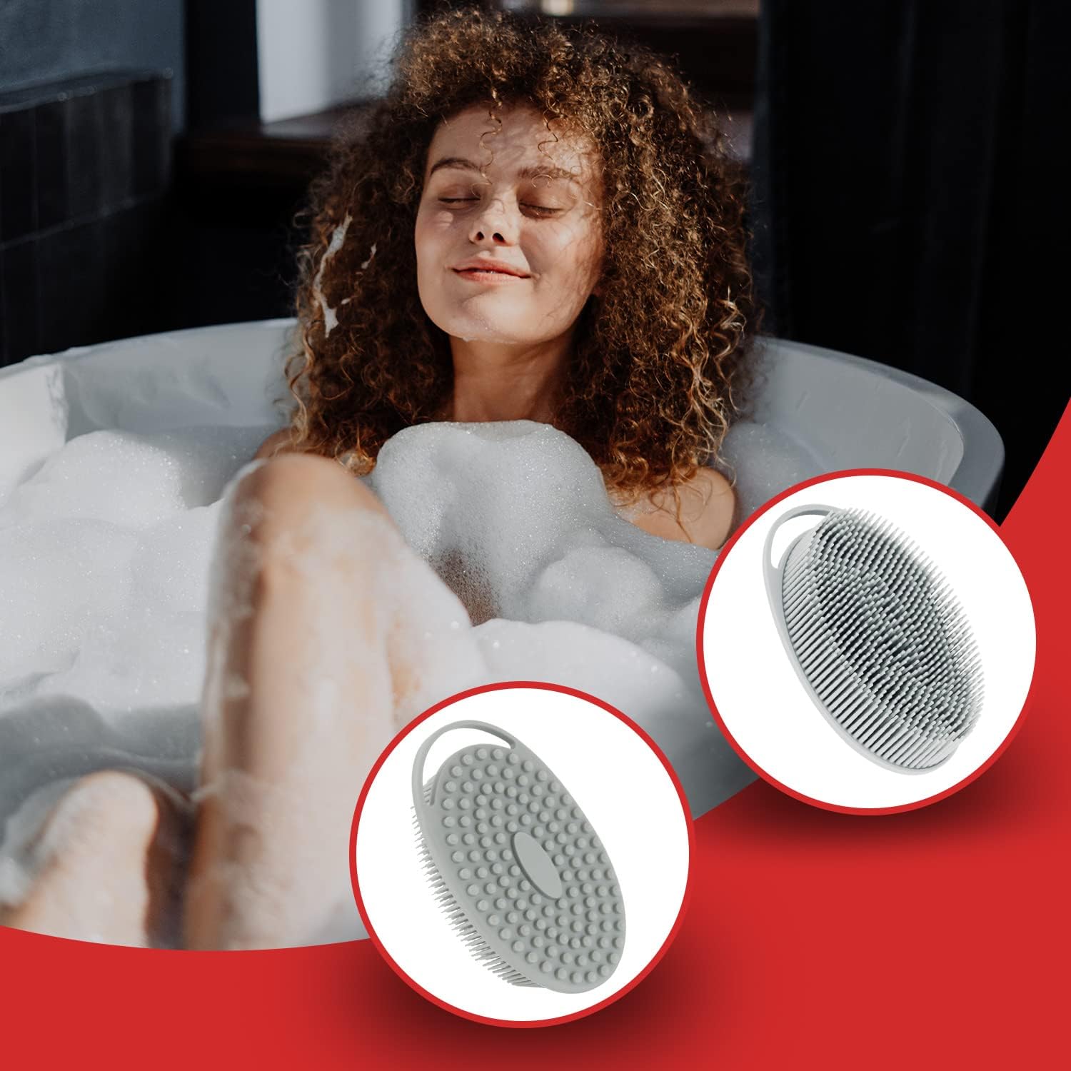 Silicone Body Scrubber, Silicone Loofah, Body Wash Scrubber, Body Scrub Brush, Body Scrubbers for Use in Shower, Silicone Loofah Body Scrubber, Exfoliating Body Scrubber Mens Women, Gifts for Mens