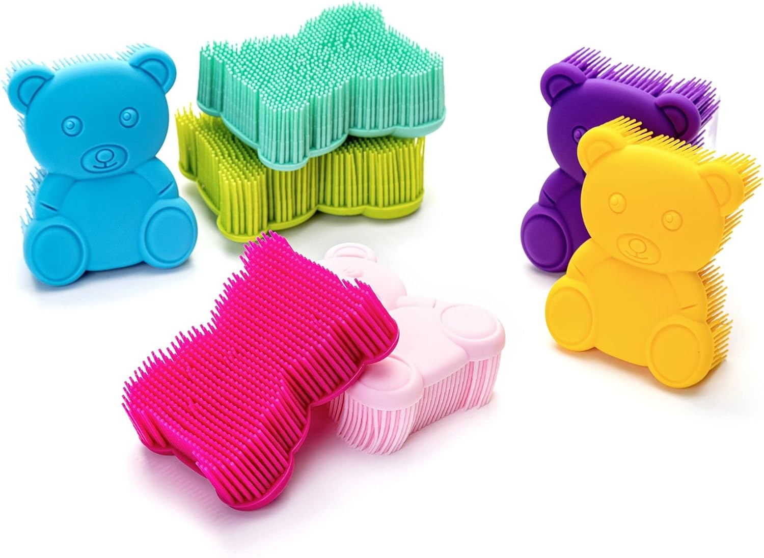 Premium Sensory Brush for Kids or Autism,Soft Silicone Body Scrubber,2 in 1 Sensory Room Occupational Therapy Sensory Brushes,Silicone Loofah,Pets Shower Brush Bath Brush Shampoo Brush(Whale-Teal)