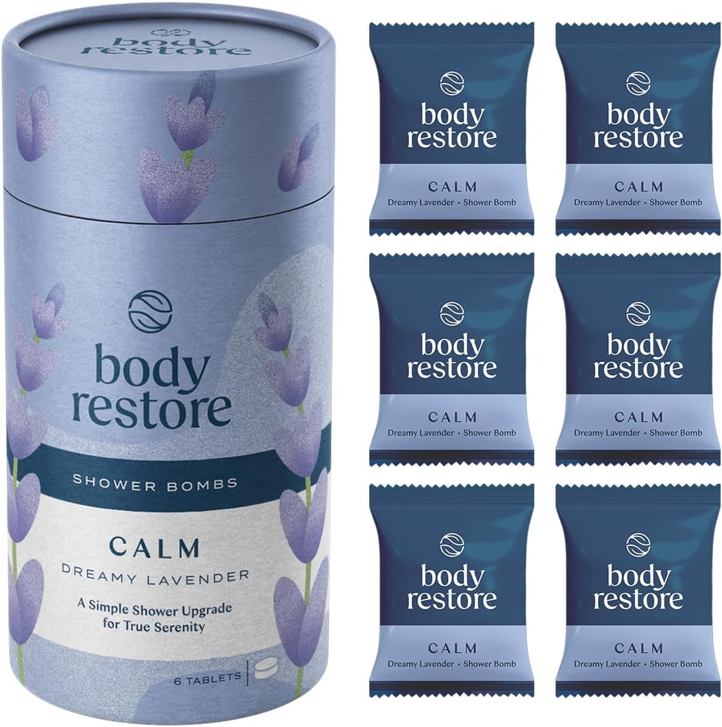 Body Restore Bath Bombs Aromatherapy 6 Packs - Christmas Gifts Stocking Stuffers, Relaxation Birthday Gifts for Women and Men, Stress Relief and Luxury Self Care - Lavender