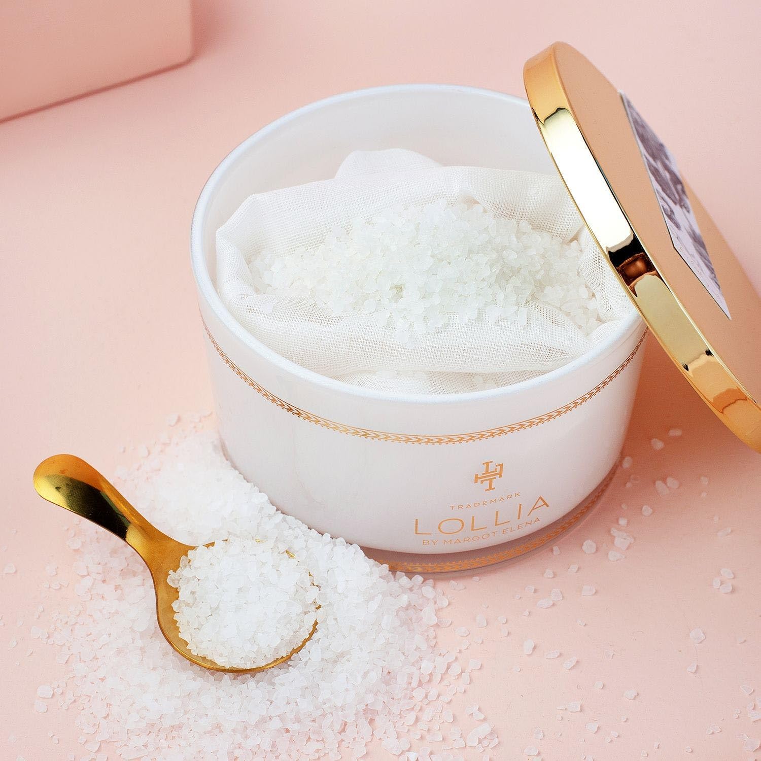 Lollia Fine Bathing Salts, 20 oz. – Bath Essential for Women, Bathtub Accessories, Relaxing Bath Salts for Women, Bath Products, Scented Luxury Bath Salts