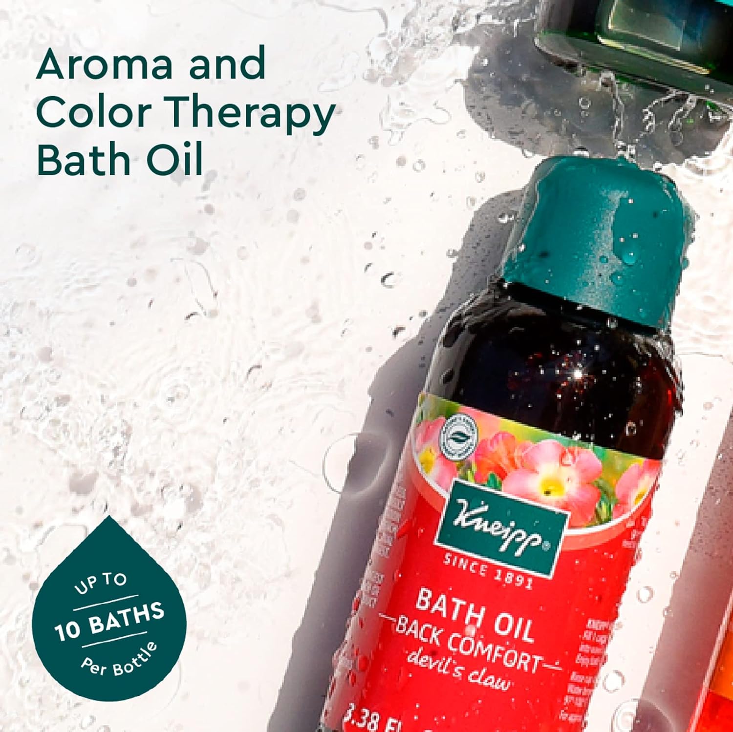 Kneipp Eucalyptus Herbal Bath Oil with Eucalyptus Essential Oil, 3.38 fl oz.
