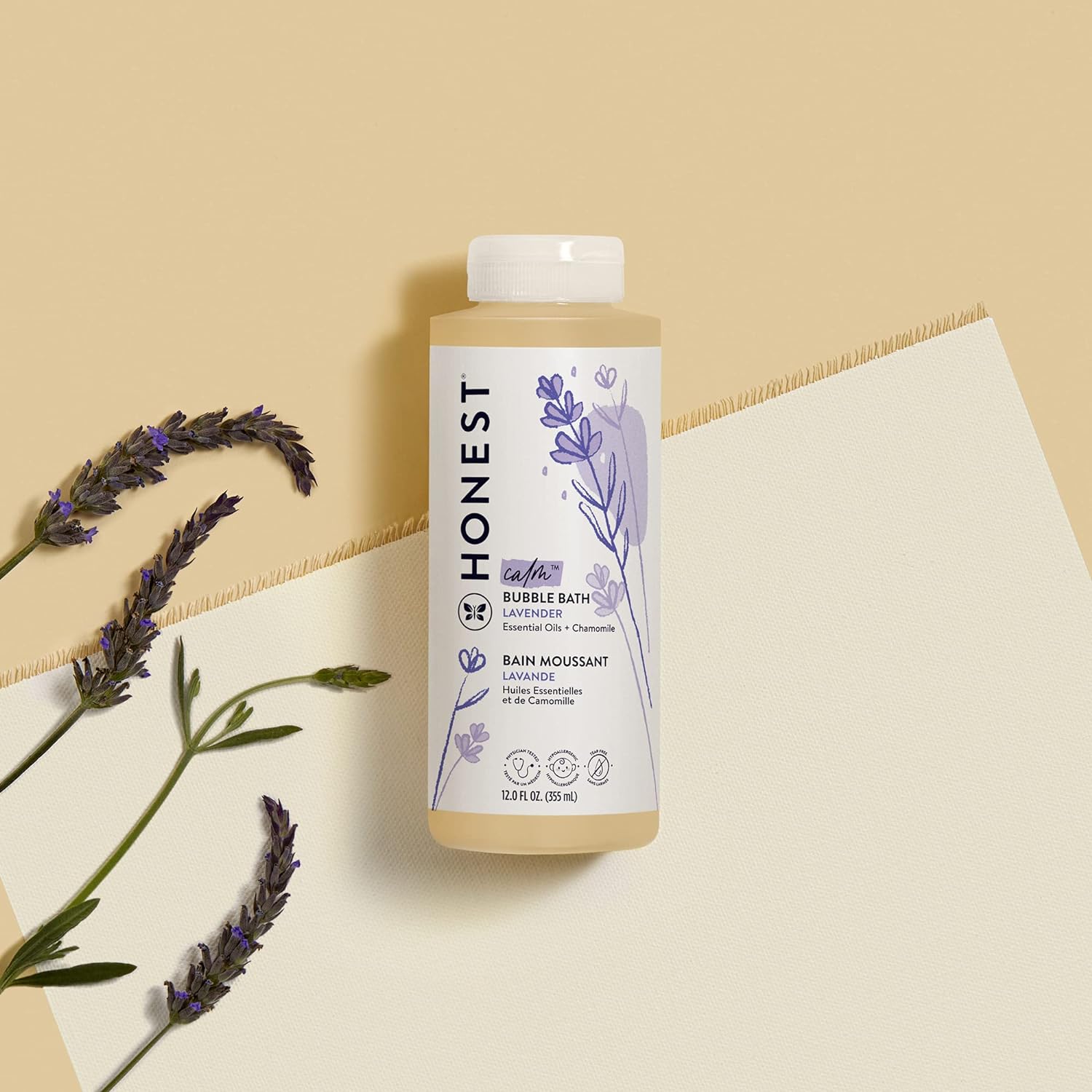 The Honest Company Foaming Bubble Bath | Gentle for Baby | Naturally Derived, Tear-free, Hypoallergenic | Citrus Vanilla Refresh, 12 fl oz