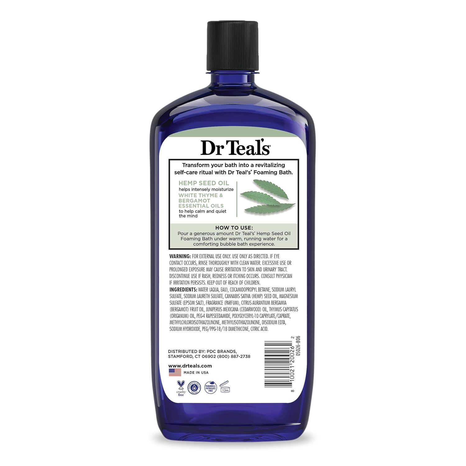 Dr Teal's Foaming Bath with Pure Epsom Salt, Sleep Blend with Melatonin, Lavender & Chamomile Essential Oils, 34 fl oz (Pack of 4) (Packaging May Vary)