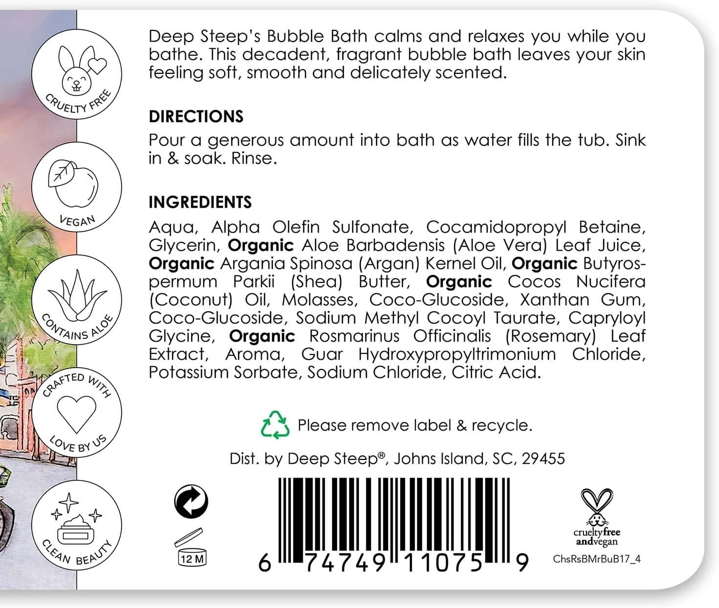 Deep Steep Bubble Bath, 17 Ounce (Pack of 2) (Vanilla Coconut)