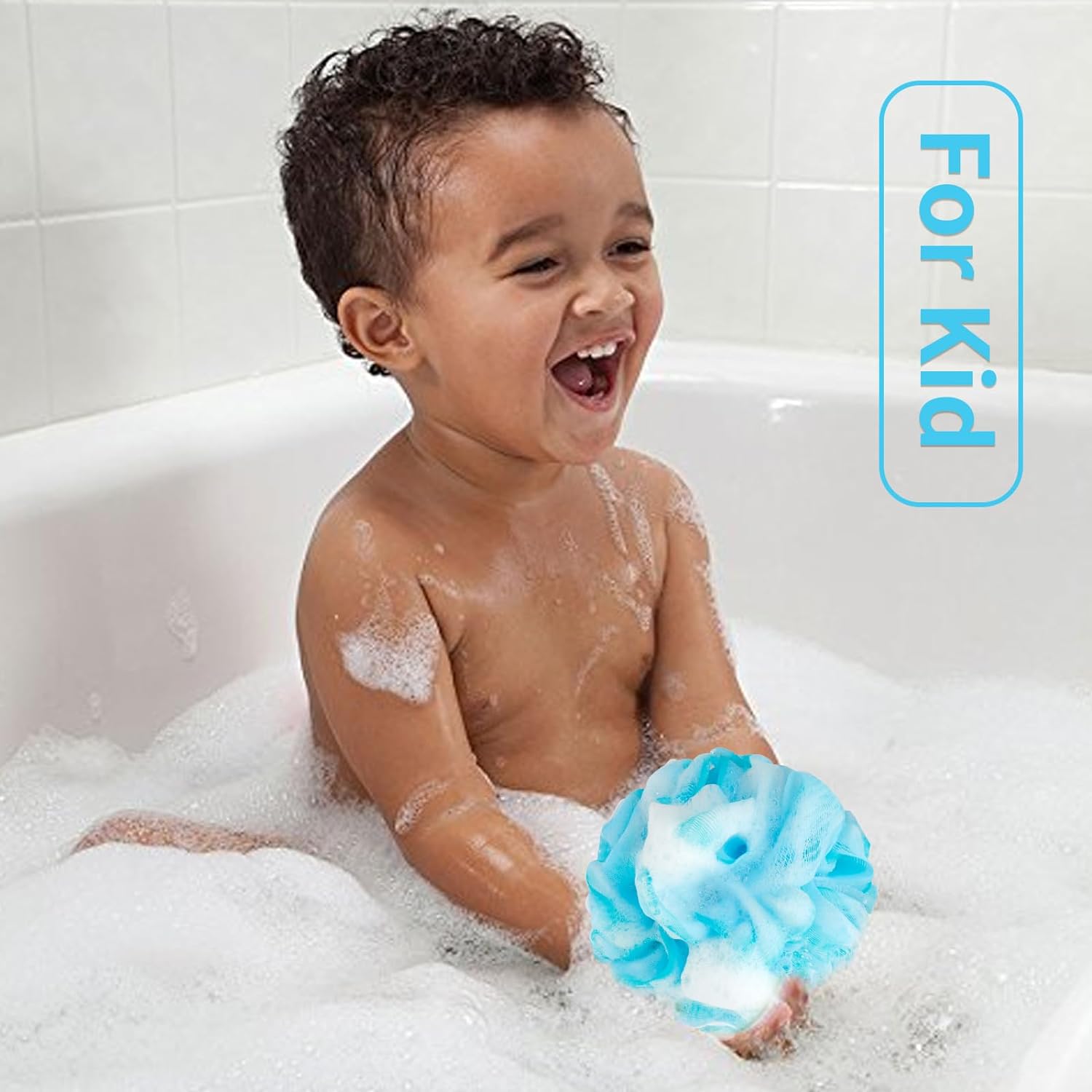 BCKENEY Bath Loofah Shower Sponge Body Back Scrubber Soft Mesh Shower Puffs Exfoliating Loofa for Women & Men Bath Accessories Cleaning Tool(4Pack 60G Forest Fairy)