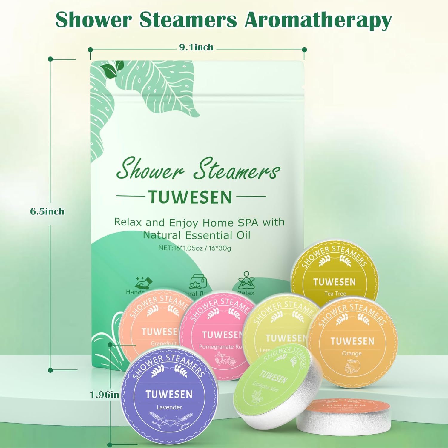 TUWESEN Shower Steamers Aromatherapy, SPA Kit, 8 PCS Shower Steamers for Women, Shower Bombs with Essential Oils-Self Care & Relaxation Birthday Gifts for Women and Men. Purple Romantic Set