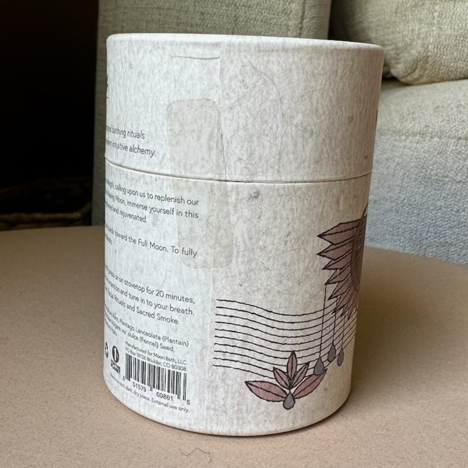 Moon Bath Botanical Bath Tea | New Moon Herbal Ayurvedic Bath Tea Soak w/Lavender, Jasmine & Chamomile for 2 Baths & Organic Body Care for Lunar Alignment | Made in USA