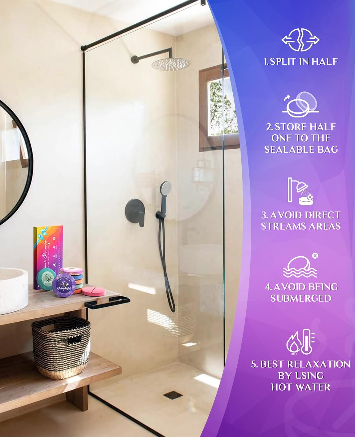 POPCHOSE Shower Steamers Aromatherapy - 8 Pack Shower Bombs for Self Care & SPA - Birthday Gifts for Women, Prizes, Christmas Stocking Stuffers, Bridesmaid Gifts- Teen Girl Gifts Trendy Stuff…