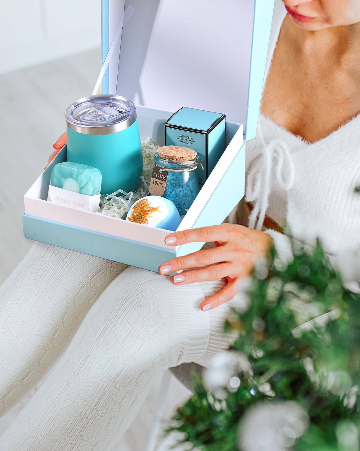 Gifts for Women, Relaxing Spa Gift Baskets Set for Her, Personalized Gifts for Women, Ideal Christmas Birthday Day Gifts for Women Mom Sister Wife Girlfriend Best Friend Coworker Who Have Everything