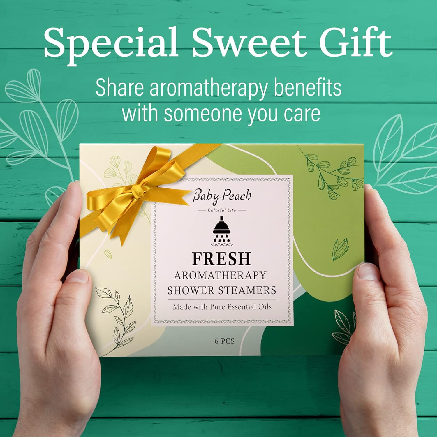 Shower Steamers Aromatherapy 6 Packs Shower Tablets with Essential Oil for Home SPA & Self Care, Stress Relief, Birthday Gifts for Women and Men, Eucalyptus Shower Bath Bombs - BABYPEACH