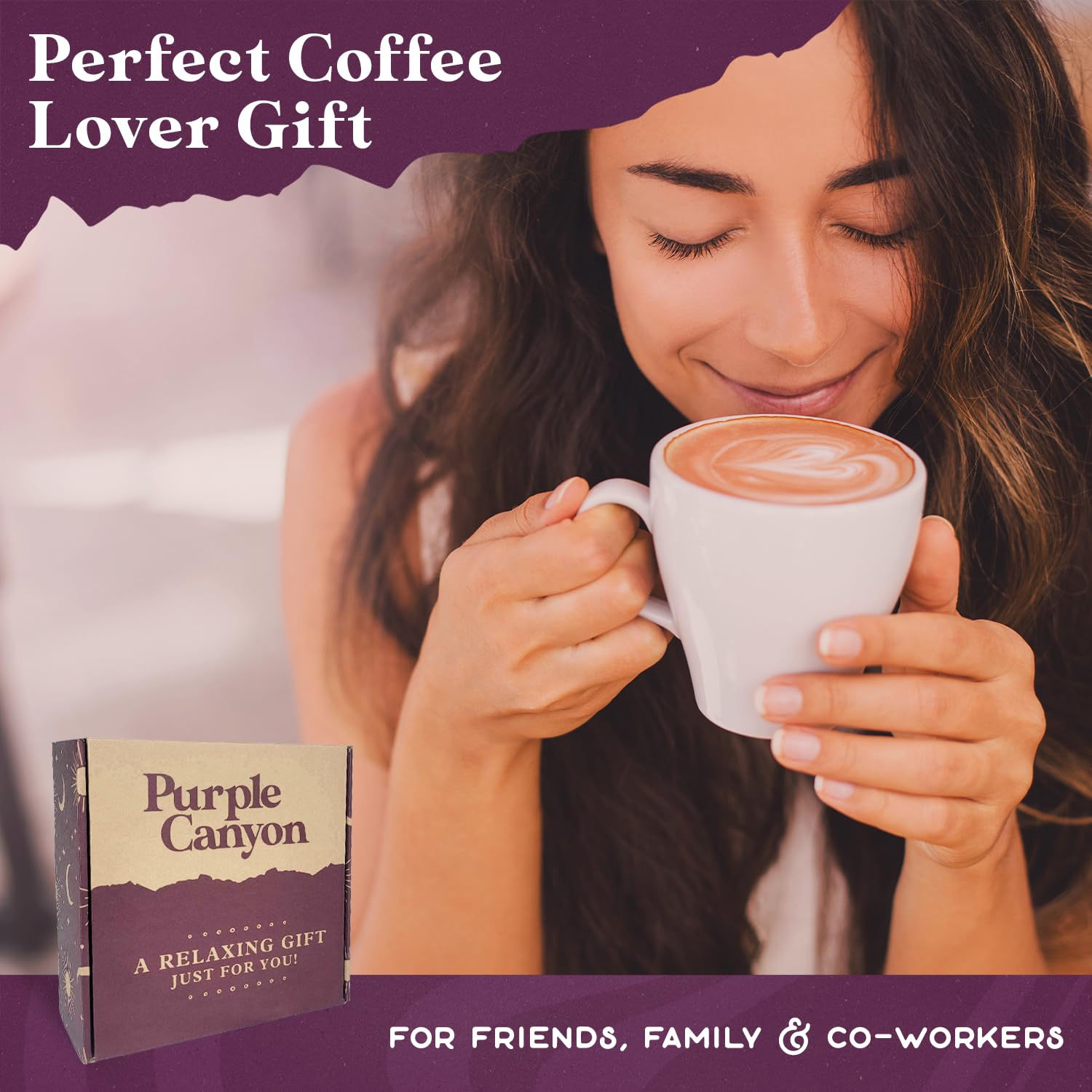 Purple Canyon Mystic Spa Box | 7 Piece Full Size Lavender Spa Kit for Self Care | Bath and Body Gifts for Women